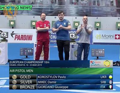 Павло Коростильов – чемпіон Європи-2019 року зі стрільби кульової
