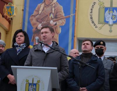 Максим Козицький привітав першокурсників Львівського військового ліцею ім. Героїв Крут зі складенням Урочистої клятви