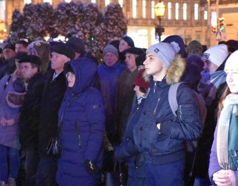 У центрі Львова відбулось віче з нагоди 5-ої річниці Революції Гідності