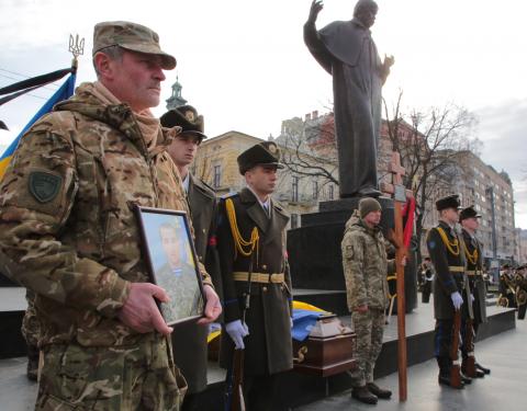 Львівщина прощається із загиблим військовослужбовцем Богданом Гаврилівим 