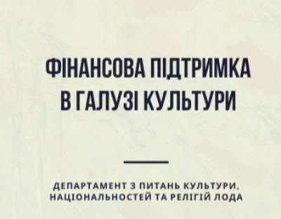 До 12 квітня триває прийом заявок на 6 конкурсів у галузі культури