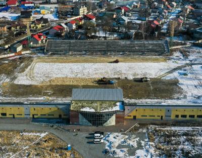 В межах "Великого будівництва" у Дрогобичі активно триває реконструкція стадіону «Галичина» (ВІДЕО) 