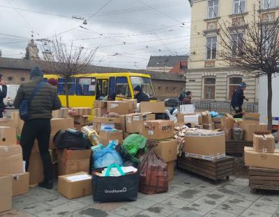 Львівський обласний молодіжний центр вже відправив близько 60 тонн гуманітарної допомоги