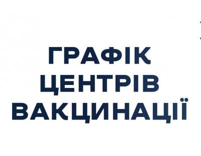 Графік роботи центрів вакцинації у Львівській області з 4 по 9 січня 2022 року