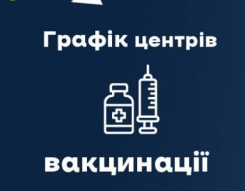 Цього тижня в області працюватимуть 29 центрів вакцинації: графік роботи