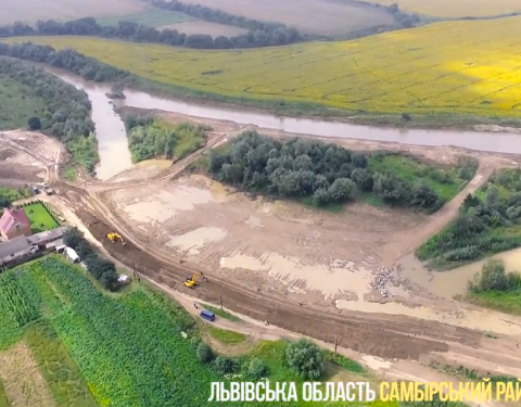 На Самбірщині завершуються роботи  із запобігання затоплення водами р.Дністер (+відео)