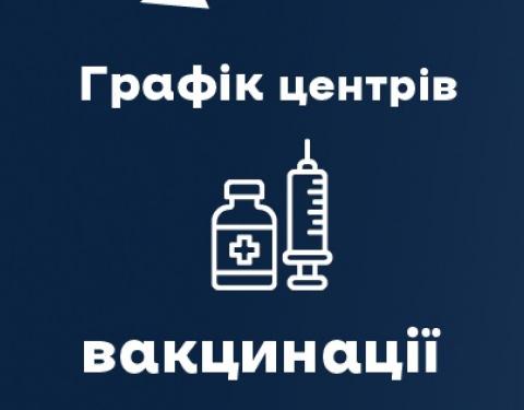 Графік роботи центрів вакцинації на Львівщині 11 - 17 жовтня