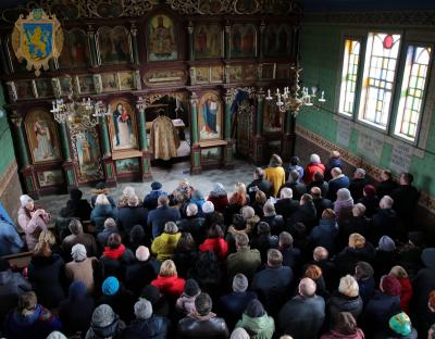 У церкві, де хрестили Михайла Вербицького, помолились за Україну 