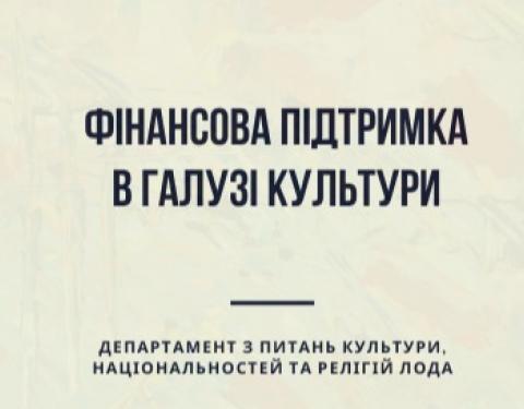 До 12 квітня триває прийом заявок на 6 конкурсів у галузі культури